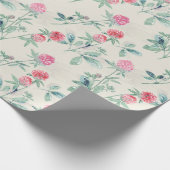 Clover, shamrock op beige. cadeaupapier (Hoek)