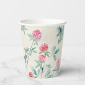 Clover, shamrock op beige. papieren bekers (Achterkant)