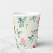Clover, shamrock op beige. papieren bekers (Links)
