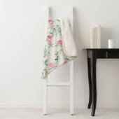 Clover, shamrock op beige. sherpa deken (In situ)