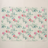 Clover, shamrock op beige. sherpa deken (Voorkant (horizontaal))