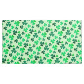 Clover Shamrock Pattern Modern Elegant Green Kussensloop (Voorkant-Rechts)