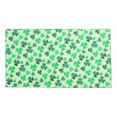 Clover Shamrock Pattern Modern Elegant Green Kussensloop (Achterkant-Links)