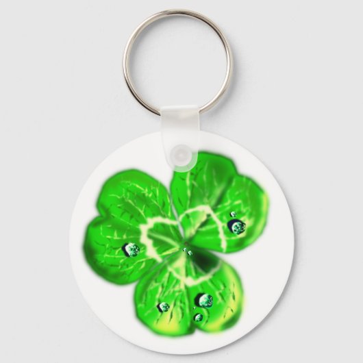 Clover-Sleutelhanger - dauwdruppels Sleutelhanger (Voorkant)