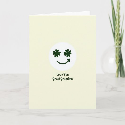 Clover Smile Great Grandma Card Kaart (Voorkant)
