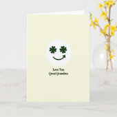 Clover Smile Great Grandma Card Kaart (Gele Bloem)
