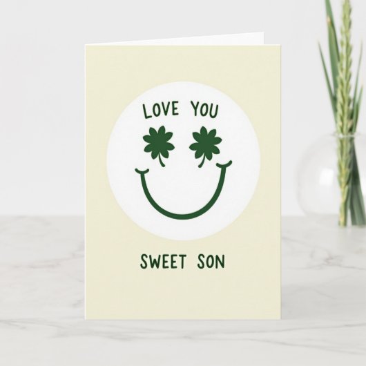 Clover Smile Ik hou van je Zoon Kaart (Voorkant)