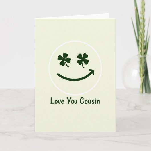 Clover Smile Love You Cousin Kaart (Voorkant)
