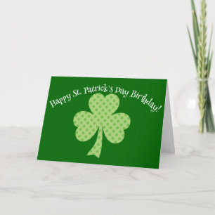Clover Stippen St. Patricks Dag Verjaardag Kaart