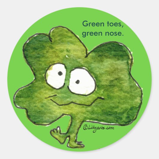 Clover Toes Irish Shamrock Sticker (Voorkant)
