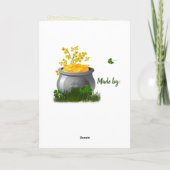 Clover Trail grillige volkskunst GEPERSONALISEERD Kaart (Achterkant)