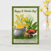 Clover Trail grillige volkskunst GEPERSONALISEERD Kaart (Gele Bloem)