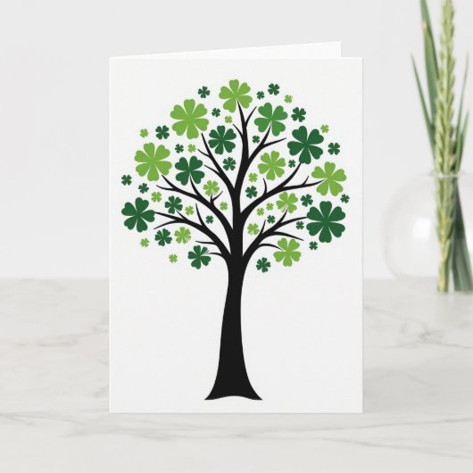Clover Tree Luck Kunstkaart Kaart (Voorkant)