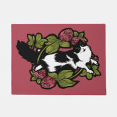 Clover Tuxedo Cat Floral Cats Deurmat (Voorkant)