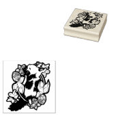 Clover Tuxedo Cat Floral Cats Rubberstempel (Gestempeld)