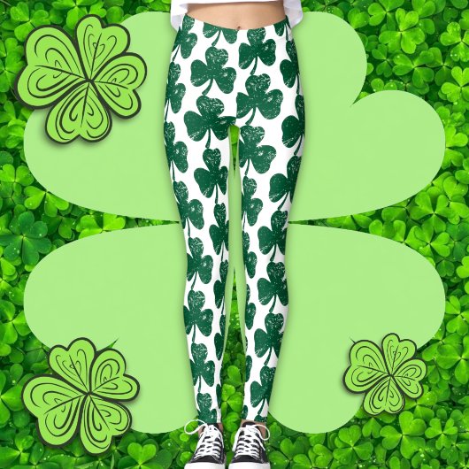 Clover Vibes Stijlvolle Grunge St. Patrick's Day Leggings