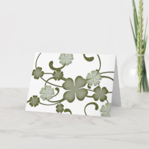 Clover Vine Irish March Happy Birthday Kaart