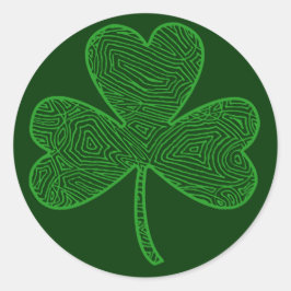 Clover voor plakafdrukken ronde sticker