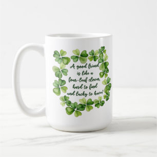 Clover Vriendschapsquote Goede Vriend 4 Leaf Clove Koffiemok