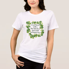 Clover Vriendschapsquote Goede Vriend 4 Leaf Clove Tri-Blend Shirt