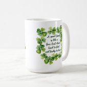 Clover Vriendschapsquote Goede vriendin 4 blad kla Koffiemok (Voorkant rechts)