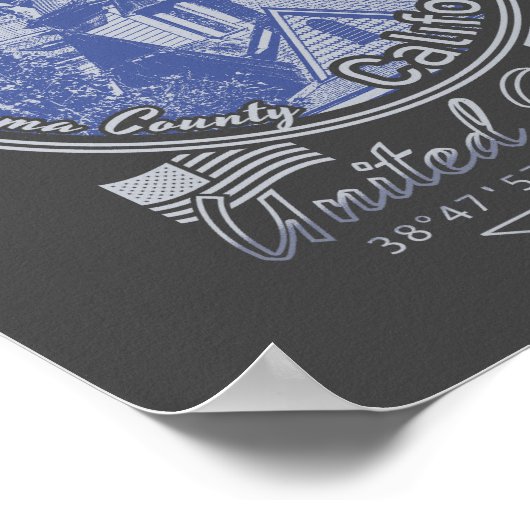 CLOVERDALE SONOMA CALIFORNIA - STAD VAN CLOVERDALE POSTER (Hoek)