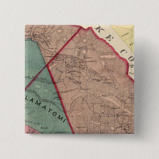Cloverdale, Washington, Mendocino Vierkante Button 5,1 Cm (Voorkant)