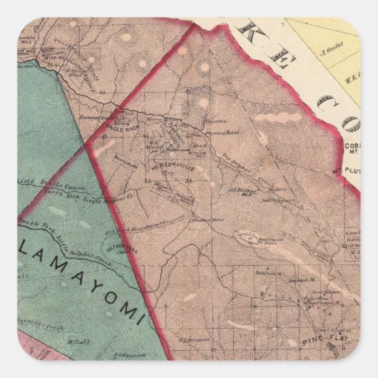 Cloverdale, Washington, Mendocino Vierkante Sticker (Voorkant)
