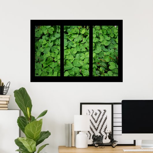 Cloverleaf Triptych Poster (Thuiskantoor)