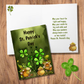 Clovers and Leprechaun Gnomes St. Patrick's Day Feestdagen Kaart