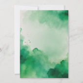 Clovers Green St Patricks Day baby shower Kaart (Achterkant)