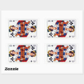Clovers Queen speelkaarten Stickers (Vel)