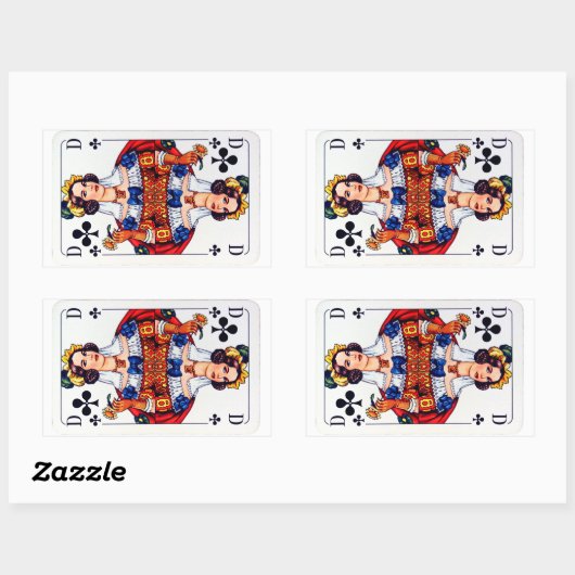 Clovers Queen speelkaarten Stickers (Vel)