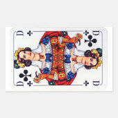 Clovers Queen speelkaarten Stickers (Voorkant)