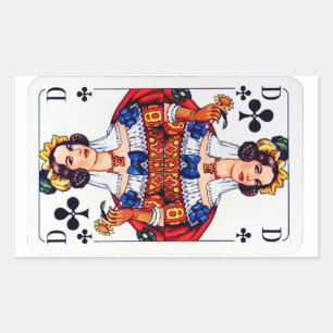 Clovers Queen speelkaarten Stickers
