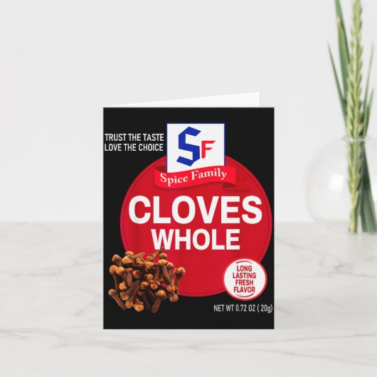 Cloves Whole Halloween Sce Costume Group Matching  Kaart (Voorkant)