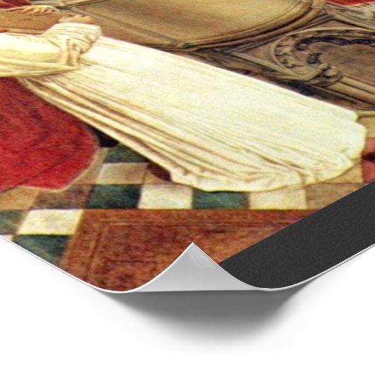 Clovis' Baptism door Meister des Heiligen Ägidius Poster (Hoek)