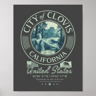 CLOVIS FRESNO CALIFORNIA - STAD CLOVIS CA POSTER