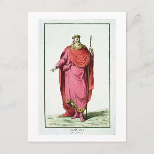 Clovis I (481-511) King of the Salian Franks from Briefkaart (Voorkant)