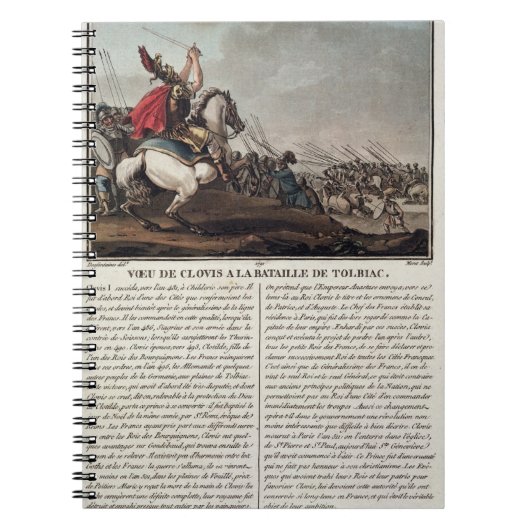 Clovis I (c.466-511) bij de slag om Tolbiac, 496 Notitieboek (Voorkant)