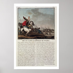 Clovis I (c.466-511) bij de slag om Tolbiac, 496 Poster