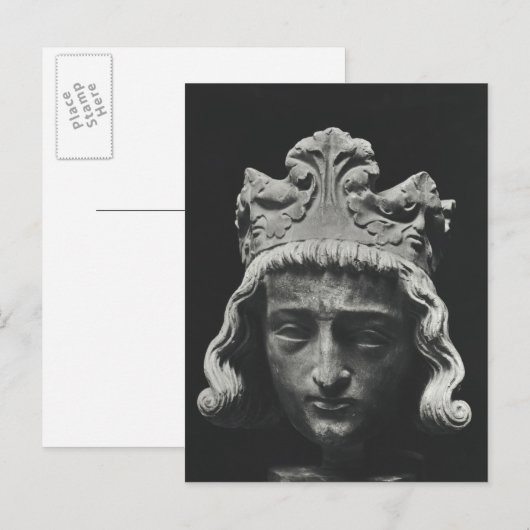 Clovis II , Merovingian Frankish Briefkaart (Voorkant / Achterkant)