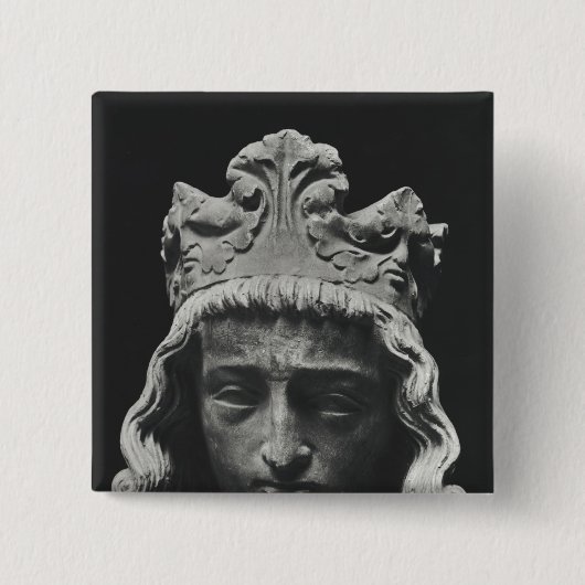 Clovis II , Merovingian Frankish Vierkante Button 5,1 Cm (Voorkant)