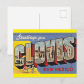 Clovis, New Mexico  Art Travel Briefkaart (Voorkant / Achterkant)