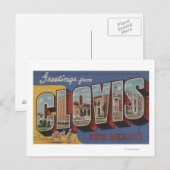 Clovis, New Mexico - grote letterscènes Briefkaart (Voorkant / Achterkant)