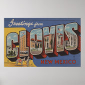 Clovis, New Mexico - grote letterscènes Poster (Voorkant)
