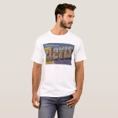 Clovis, New Mexico - grote letterscènes T-shirt (Voorkant volledig)