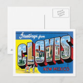 Clovis NM United States City Briefkaart (Voorkant / Achterkant)