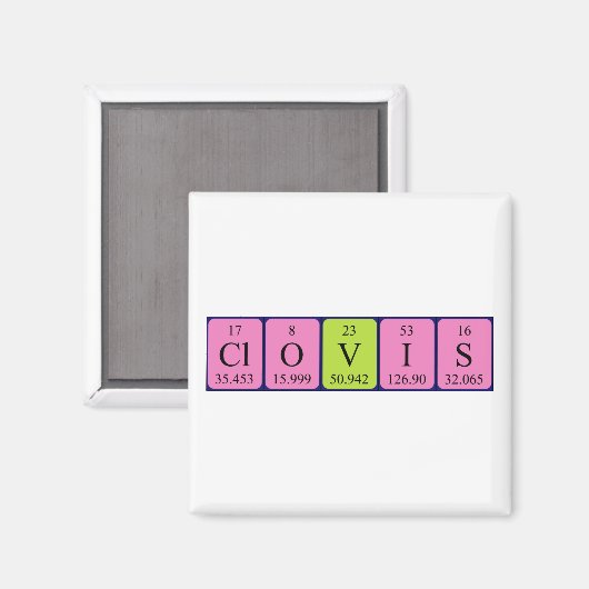 Clovis periodieke table name magnet (Voorkant / Achterkant)