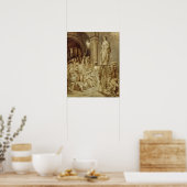 Clovis vervoerd op zijn schild poster (Keuken)